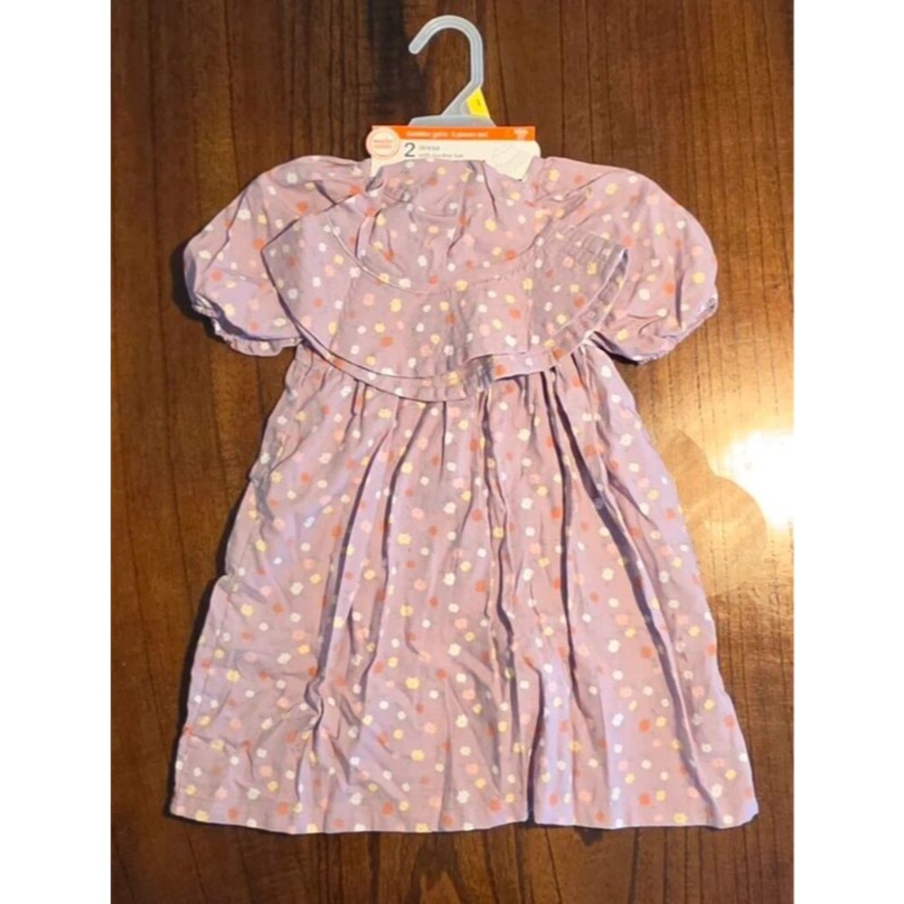 Wonder Nation 3T Dress with Bucket Hat 2 Piece Set NWT